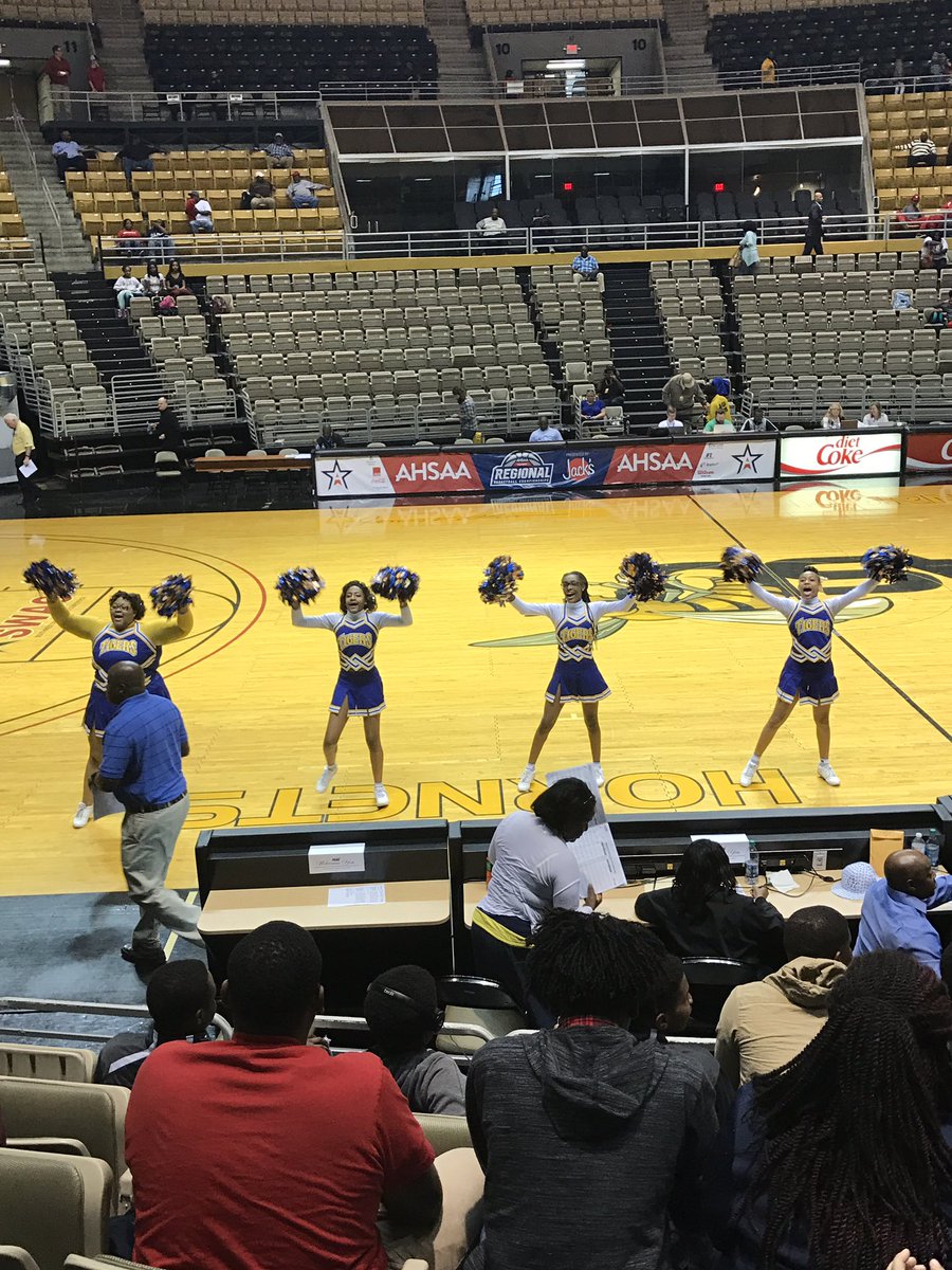 Cheerleaders help get the crowd hype!!!