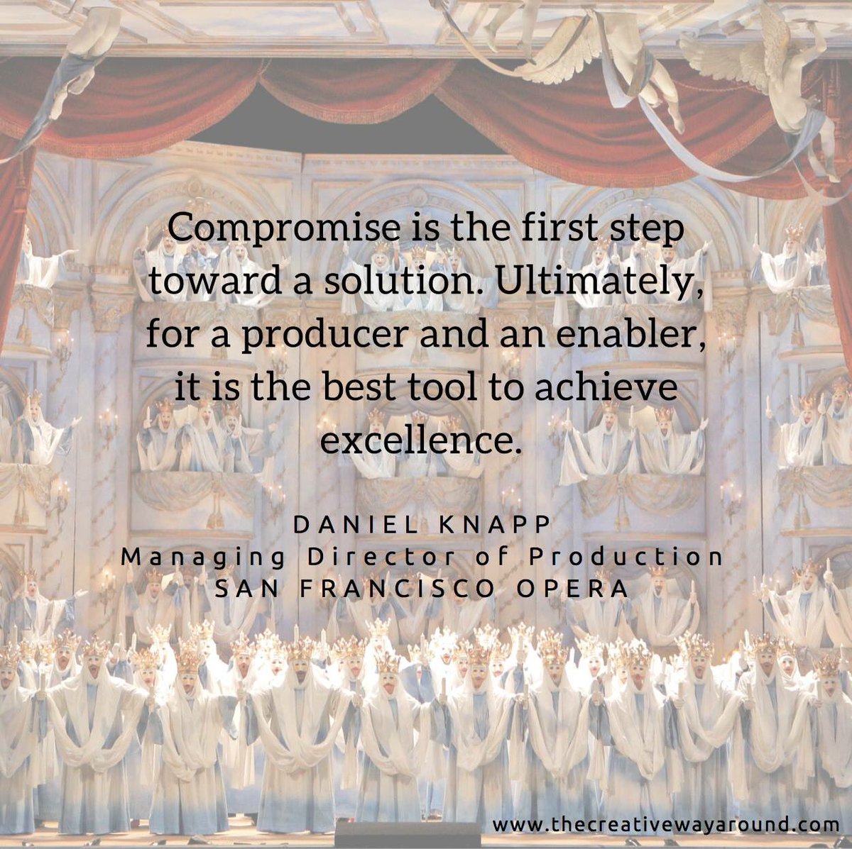 creativearound's tweet image. Life of an arts manager: @Daniel Knapp Managing Director of Production at the @SFOpera #ArtsManagement #Opera #WorldClass #PeakPerformance