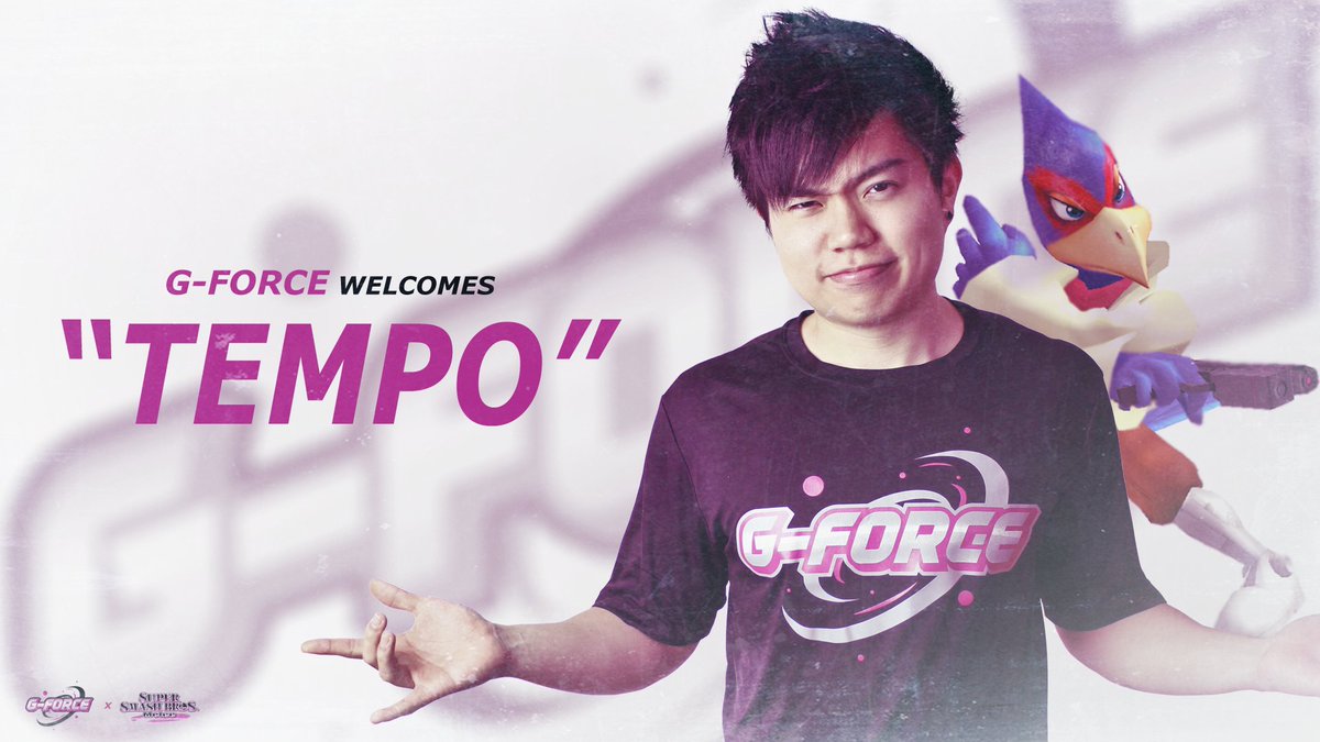 GForceGG's tweet photo. BREAKING: G-Force Gaming expands into Super Smash Bros. Melee! Make sure to give @TempoGNV a follow as he reps #GForceGG! #SSBM #eSports https://t.co/YAVdvh4Vcd