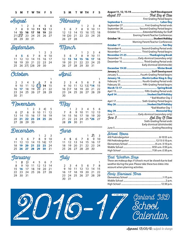 All GISD campuses & offices will observe regular schedule Monday, Feb. 20. See the 2016-17 calendar online: https://t.co/SVNlkUIymc