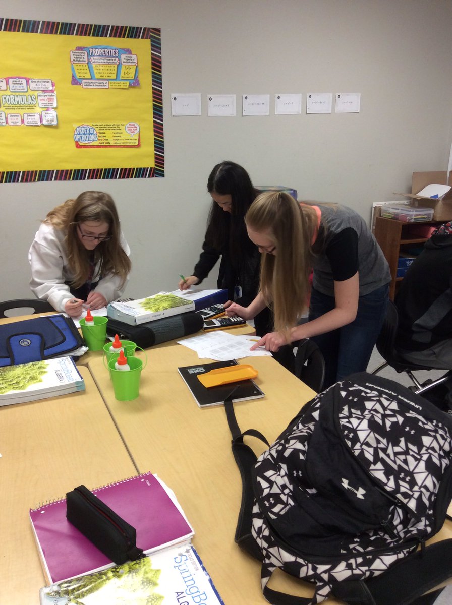 MrsSmithNavo's tweet photo. #Algebra students #collaborating to graph #quadratics using #ti84 @TICalculators @gamckay #nmsmath @dentonisd #Engaged @AllThingsAlg https://t.co/5GGOadD9jU