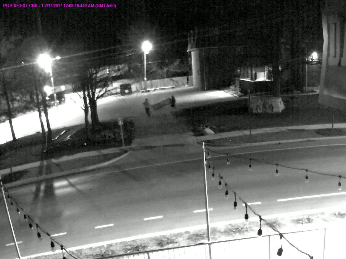 Did anyone see these two individuals sitting on the <a href="/ButlerLXA/">Butler Lambda Chi</a> bench last night? Shortly after they decided to take it with them.