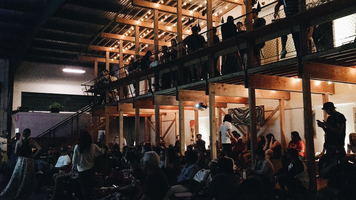 Full house for #SavingBanksy last night at Kaka’ako Agora! So much love in this creative space. #powwowflow2017