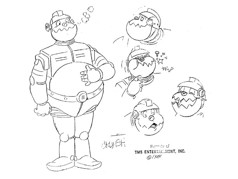 “Mighty Orbots”

Character model sheet of ‘Crunch’

Intermedia Entertainment / TMS Entertainment / Animax, 1984

well-of-souls.com/orbots/credits…