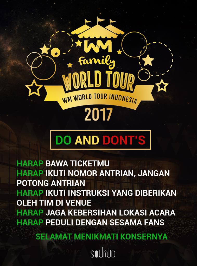 WMentRP's tweet photo. [NOTICE]
Buat para penonton, silahkan perhatikan DO and DONT'S saat konser berlangsung #WMTourJKT https://t.co/8CWZl28POB