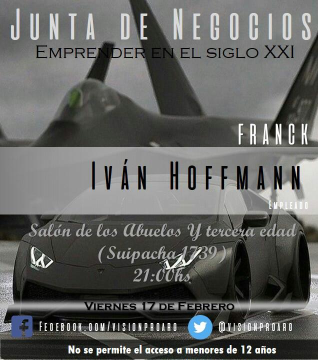 VisionProArg's tweet image. Esta noche en Franck. Jóvenes emprendedores en acción! #Emprender en el Siglo XXI, ya no es una opción, es una necesidad! #Networkers 🇦🇷💎👍💪