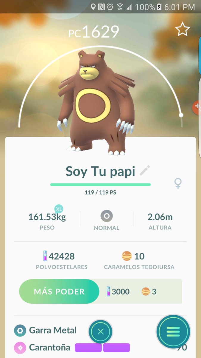 FloresNefi's tweet photo. @Dothaking ese es mi Nuevo pokemon mas poderoso y lo capture hoy jajaja 😏#SoyTuPapi https://t.co/LsrvrfFVbT
