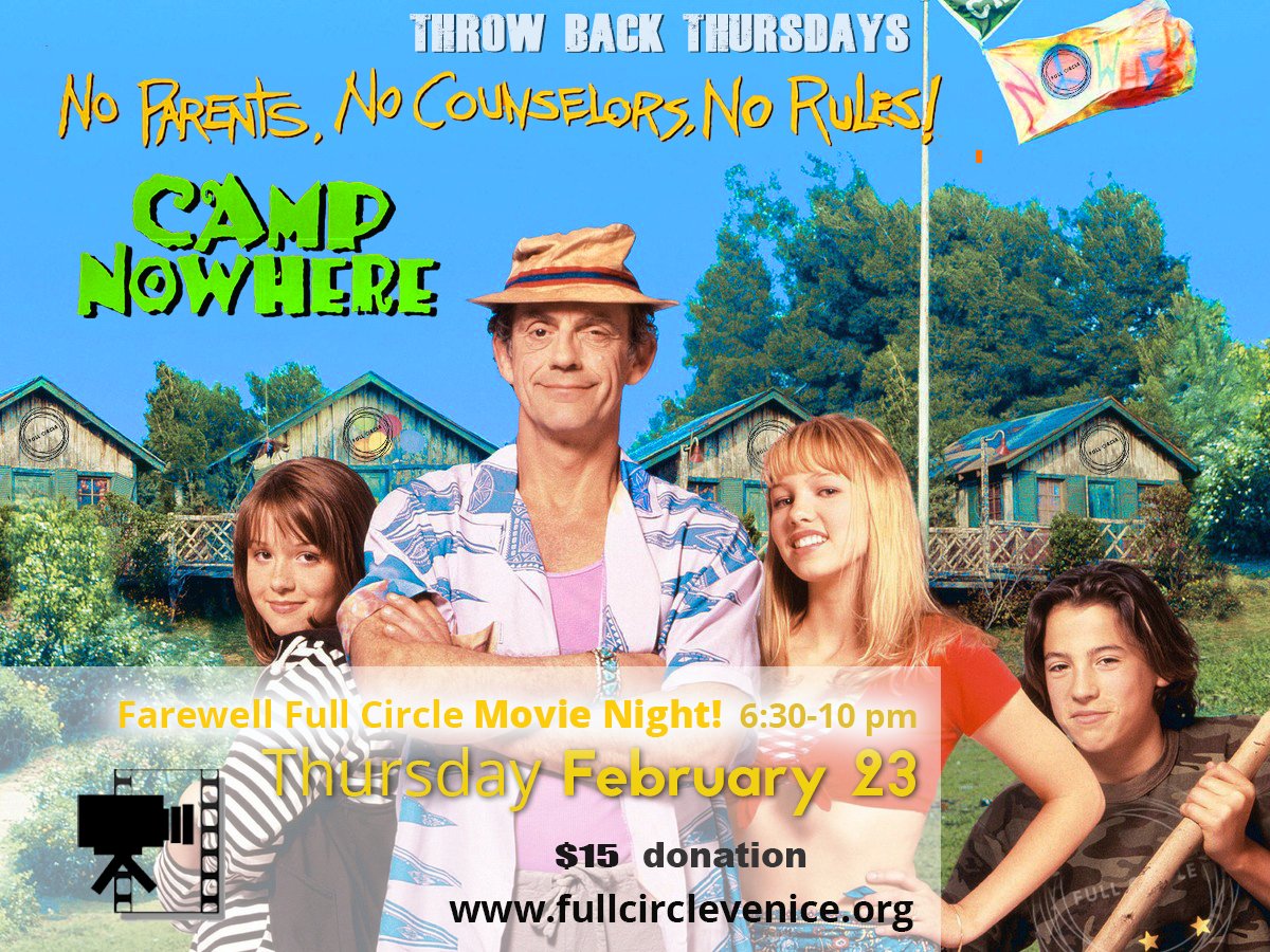 NEW event added: Feb 23 @ 6:30pm | Camp Nowhere: A #TBT Full Circle Movie Night facebook.com/events/1444558…