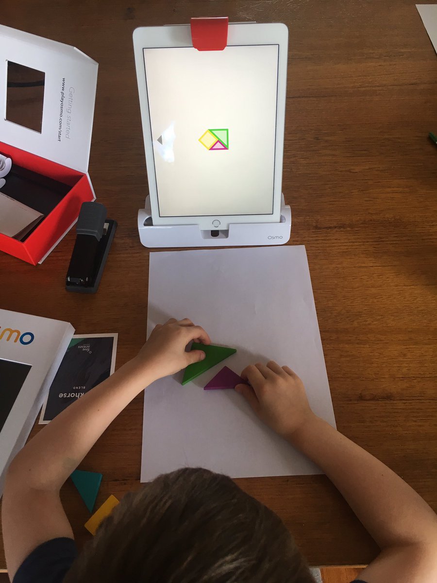 jc_igs's tweet photo. Little learner rocking @PlayOsmo @OsmoTangram! #ontheway #thinker #squealsofjoy #solutionfinder #mylittleman https://t.co/cPfIvU0KMH