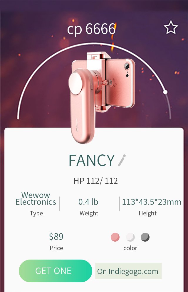 Wewow_Official's tweet photo. #Wewow As big fan of #PokemonGO, we made our product #FancyGo😝 Three colors are available for #FancyGimbalStabilizer now! https://t.co/zXAWMlOvUl