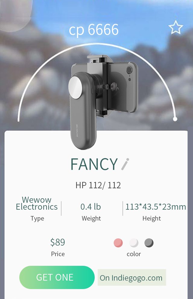 Wewow_Official's tweet photo. #Wewow As big fan of #PokemonGO, we made our product #FancyGo😝 Three colors are available for #FancyGimbalStabilizer now! https://t.co/zXAWMlOvUl