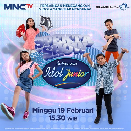 okezonenews's tweet photo. Menuju 3 besar #IdolJr, 4 Juniors siap berikan penampilan memukaunya! #IdolJrDuetStar sore ini pukul 15.30 WIB @Official_MNCTV. https://t.co/T0qqJUpbB2