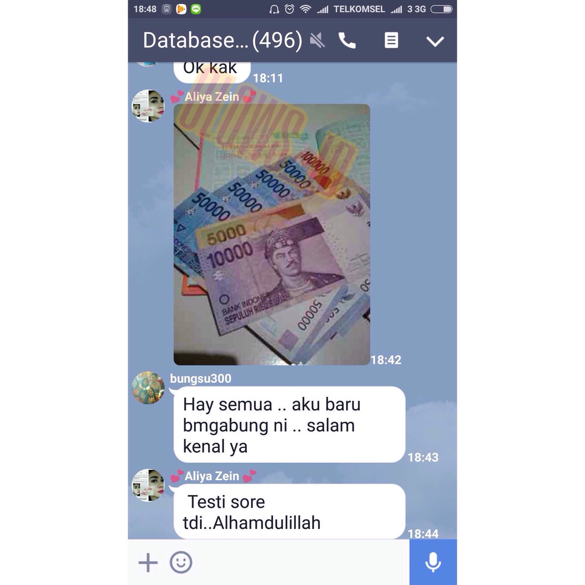glowsdatabase's tweet image. TESTI,AYO JOIN BISNIS DATABASE PIN KOMVEKSI. MODAL CUMA 50K
NO TIPU"‼️Ask?
Line : alchiyo97 (atau pakai @) 
WA: 082176632315 #Databasemurah