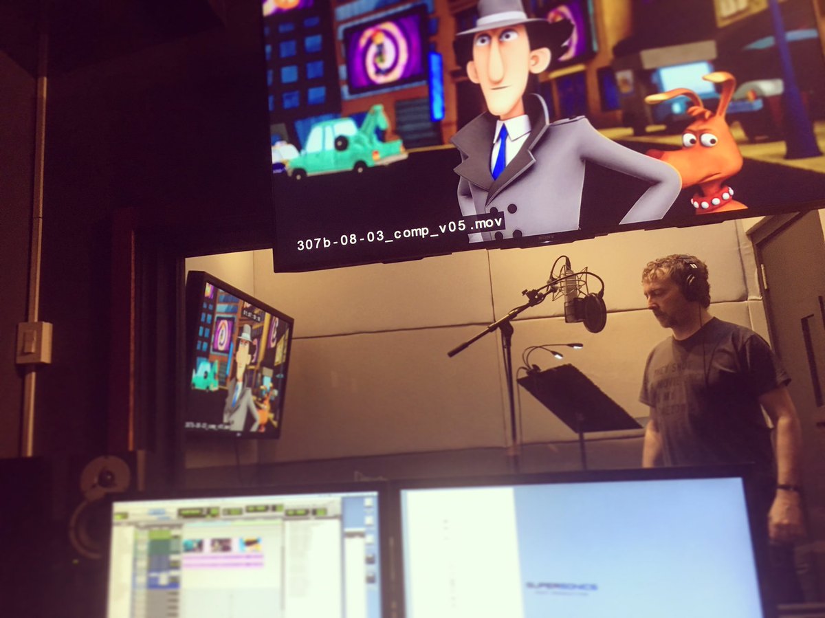 Working on "Inspector Gadget" with <a href="/The1IvanSherry/">Ivan Sherry</a>  Honoured to be a part of a #classic show from my childhood #gogogadgetrecord #cartoons