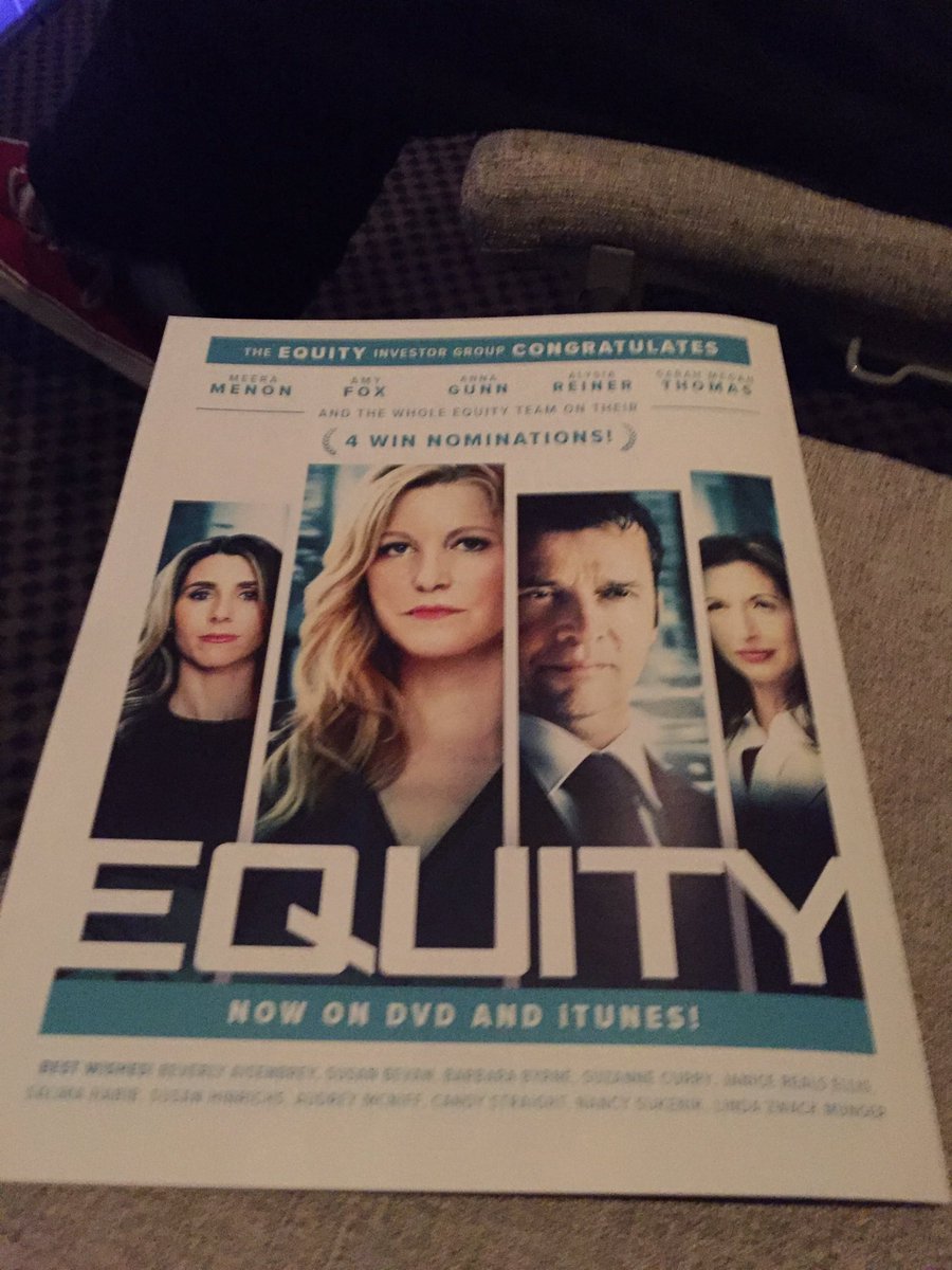 Outstanding Film Writers <a href="/amylaurenfox/">amy fox</a> <a href="/SarahMeganT/">Sarah Megan Thomas</a> &amp; <a href="/alysiareiner/">Alysia Reiner</a> for <a href="/EquityTheMovie/">Equity the Film</a>