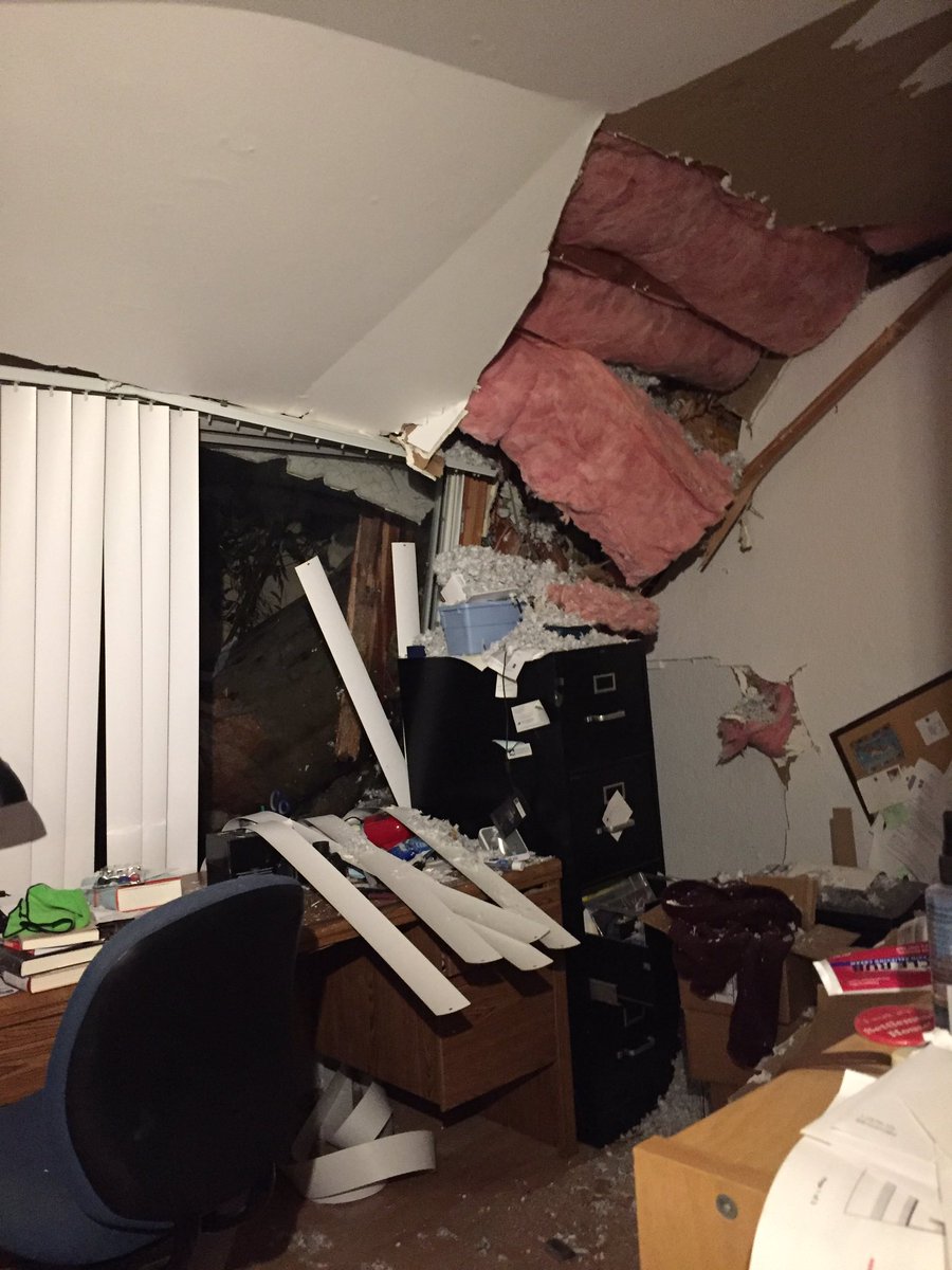 Bad Day Ft Tree Crashed Ceiling Caved Windows Shattered Bad Day Ft Tree Crashed Ceiling