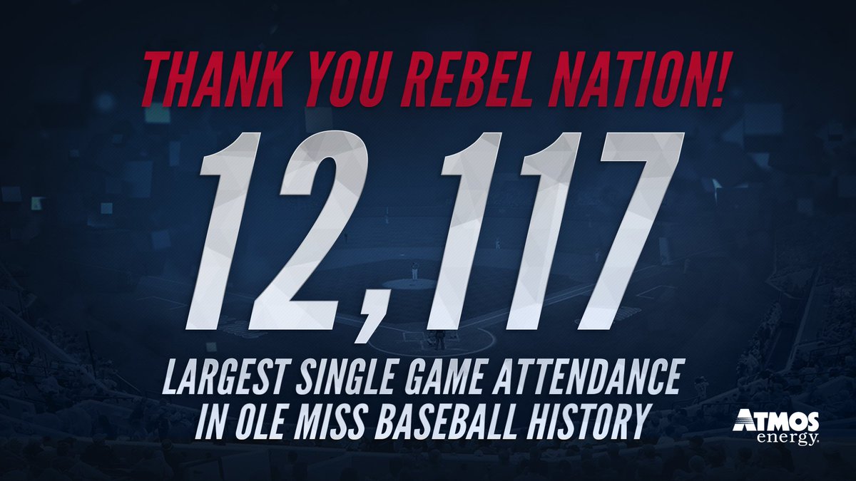 OleMissBSB's tweet photo. Thank you #RebelNation 👏🏽 👏🏽 👏🏽
#HottyToddy https://t.co/1iqXH8wKHR