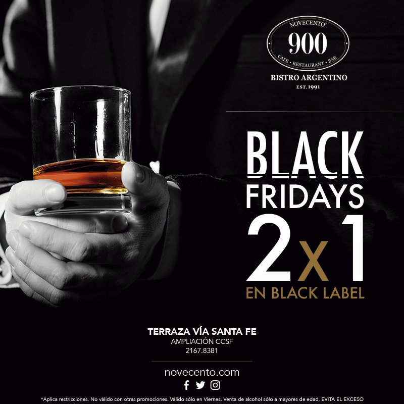 900Mex's tweet photo. Todos los Viernes son Black en Novecento México. ¡Visítanos y vive la #Experiencia900! https://t.co/Ro8OdXr64f