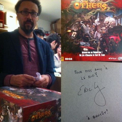 Il ne vient pas souvent en France, petit souvenir laissé par <a href="/eric_lang/">Eric Lang (@ericlang .bsky.social)</a> au joueurs du #Nid ! Merci beaucoup #j2s