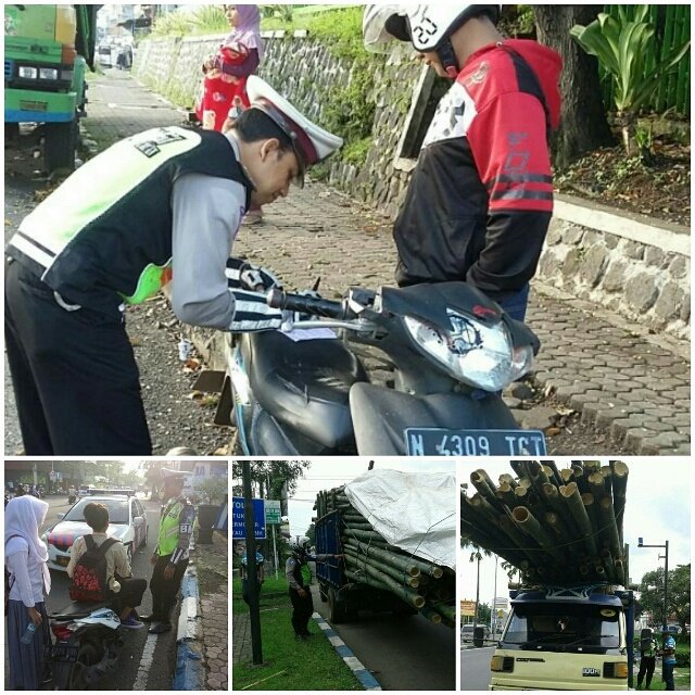 Giat dakgar terhadap pengguna sepeda motor dan kendaraan angkutan barang yang melebihi muatan #satlantaspasuruan