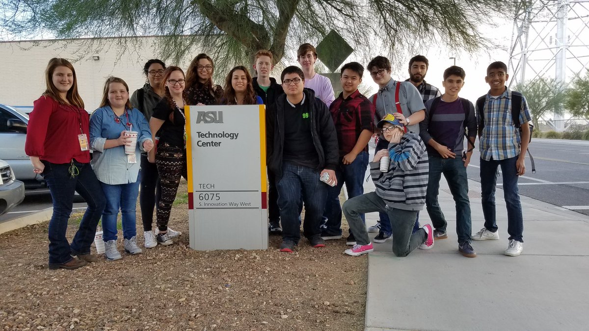 jhmorris's tweet image. At ASU Polytechnic Campus with my STEM students. #cvhsengineering  #ASUopendoor #excitedbyengineering