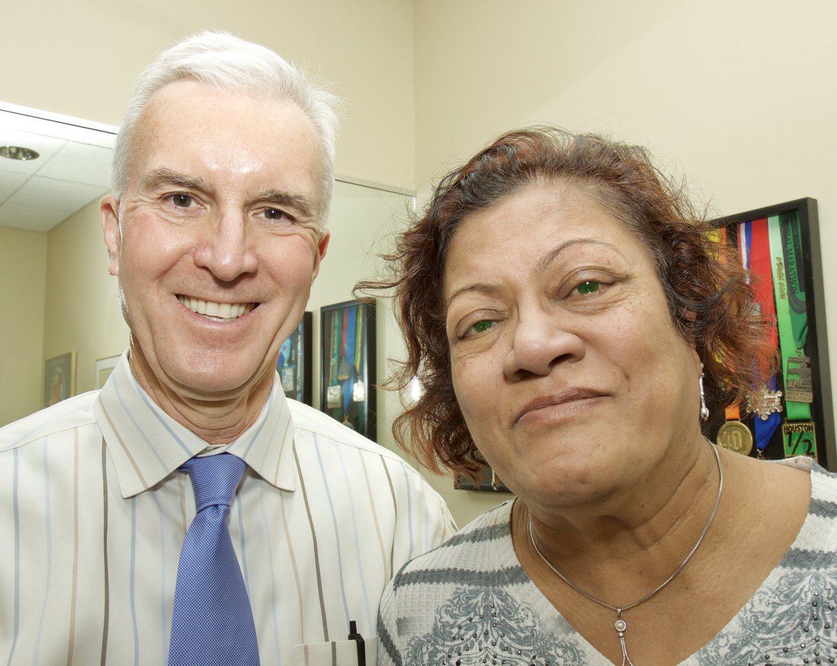 Sweet lady successfully wearing scleral multifocal contact lenses. Dry eyes are comfortable all day. #sclerallenses.