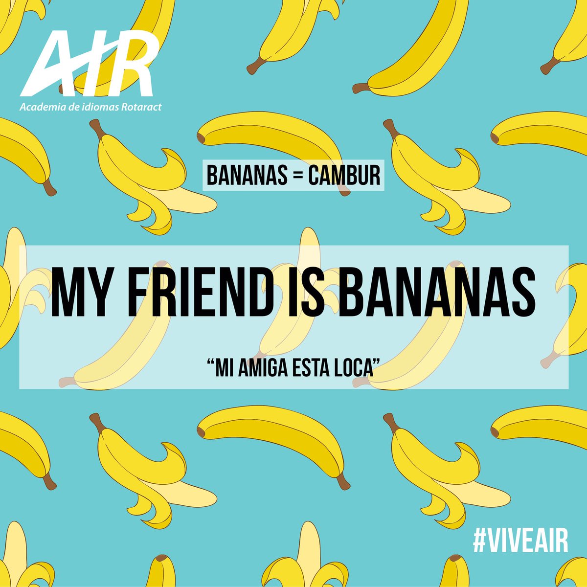 ¿Quien tiene ese amigo súper #banana? 😋 ¡Aprende este y otros #idiom con nosotros! #ViveAIR