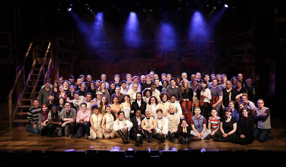 HamiltonMusical's tweet photo. We raise a glass to celebrate this day in 2015 when #HamiltonPUBLIC opened at @PublicTheaterNY. https://t.co/CzMB0mouPT