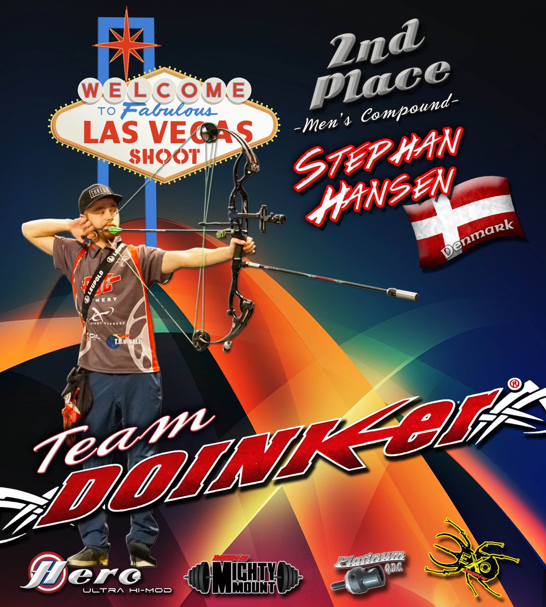 DoinkerStabs's tweet image. Congrats to Team Doinker&apos;s Stephan Hansen on his 2nd Place Win at the 2017 Las Vegas Shoot! #teamdoinker #heroultrahimod #exodoinkers
