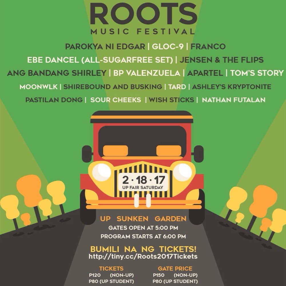 revivalph's tweet photo. No ride going to @upfair_ROOTS tonight? Use the roots @uber code! Gates open at 5PM. #Roots2017 #SabayanAngBeat
#RevivalEvents2017 https://t.co/ZgMjcaFccc