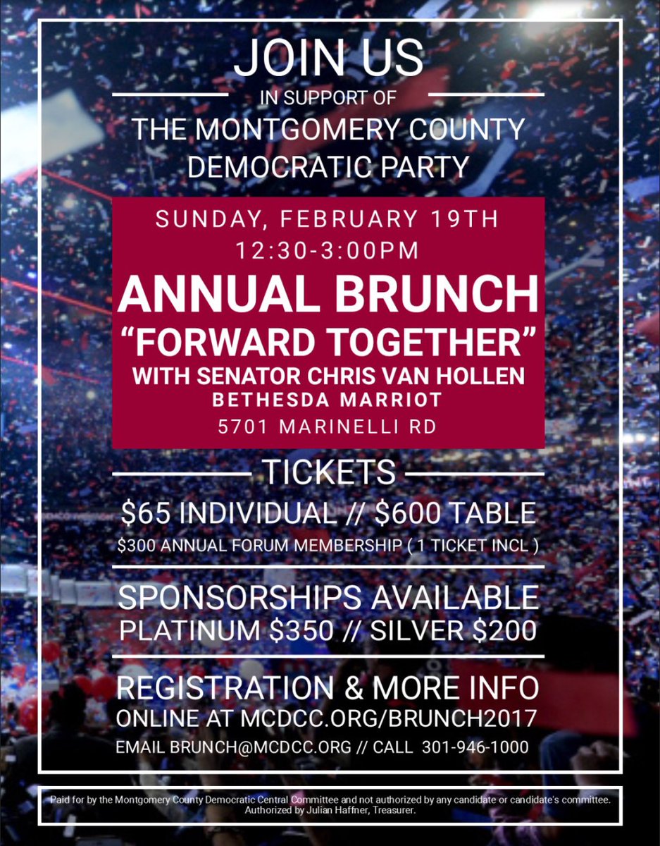 MDScramble's tweet image. MCDCC Annual Brunch marylandscramble.com/2017/02/17/mcd…