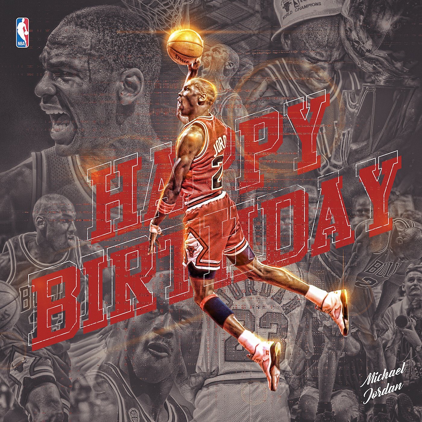 Happy 54th Birthday Michael Jordan            HITH N°23                              