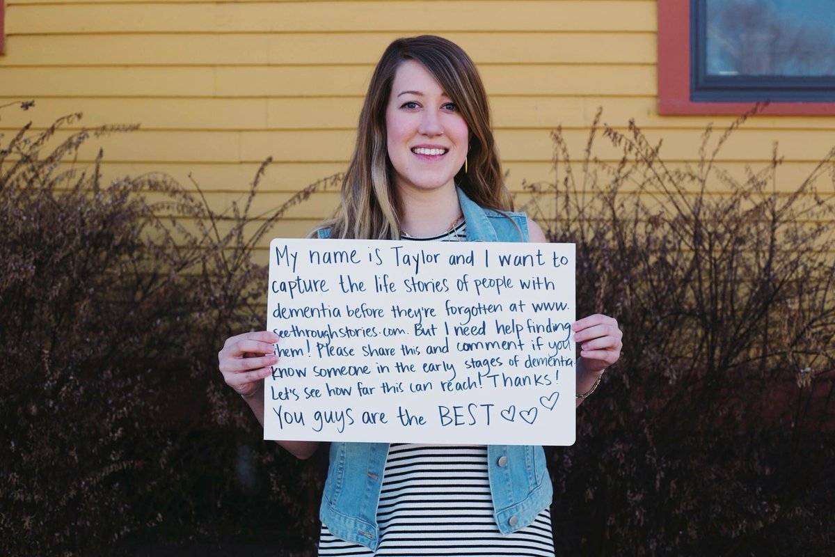 Know someone recently diagnosed with #dementia or #Alzheimers ? This young photographer &amp; writer wants to tell their story. Please share.