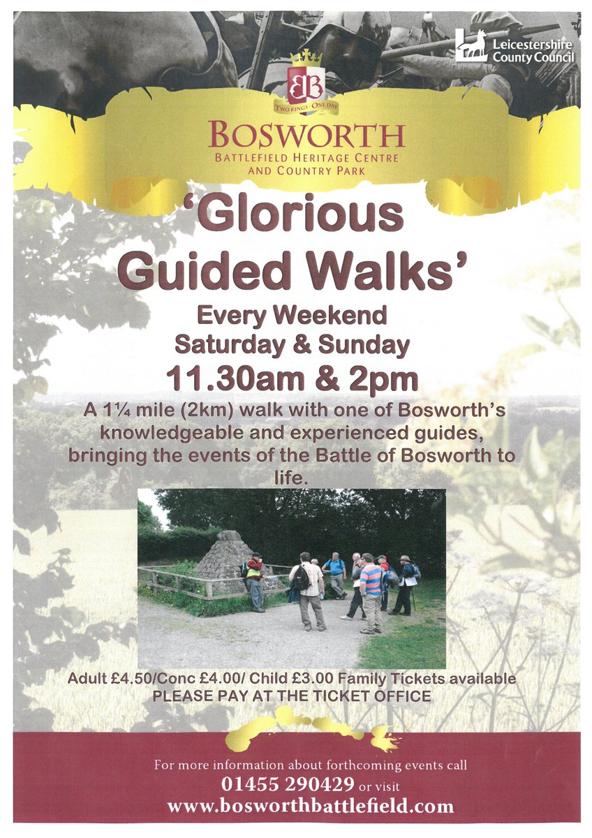 Bosworth Battlefield (@bosworthlcc) on Twitter photo #GloriousGuidedWalks <a href="/BosworthLCC/">Bosworth Battlefield</a> today at 11.30 am & 2 pm - visit ow.ly/vKGZ308WUg6 for further details & prices #GloriousGuidedWalks <a href="/BosworthLCC/">Bosworth Battlefield</a> today at 11.30 am & 2 pm - visit ow.ly/vKGZ308WUg6 for further details & prices