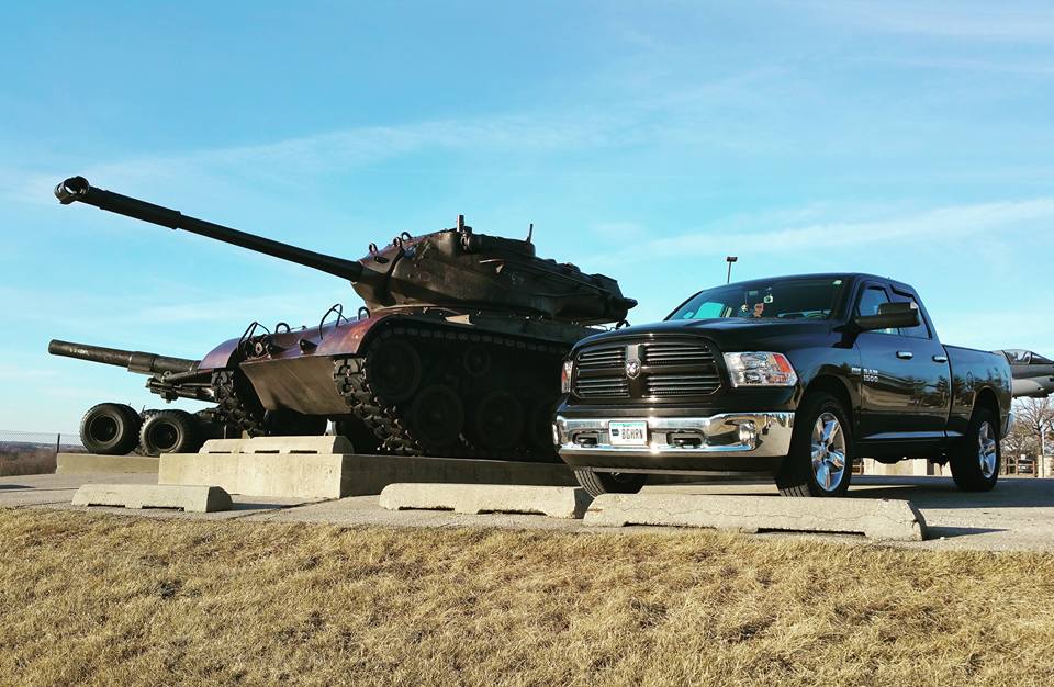 MM0IA's tweet photo. Got some pics of my truck with the M47 Patton tank at the Camp Dodge Overlook. https://t.co/4c4e6Bahx3