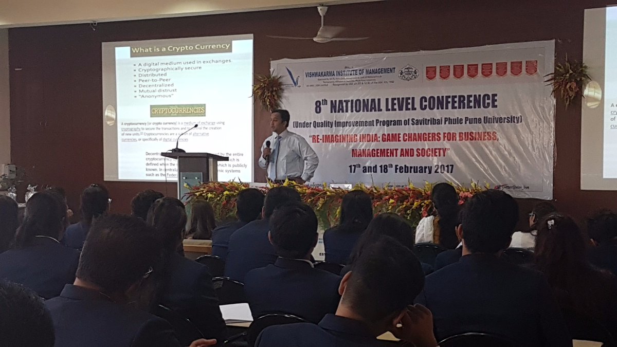 vim_live's tweet image. Mr. Rahul Tungatkar Delivering Session on &quot;New Age of Currency&quot; 
#digitalcurrency #cryptocurrency #DigitalIndia @vim_live @rahultungatkar