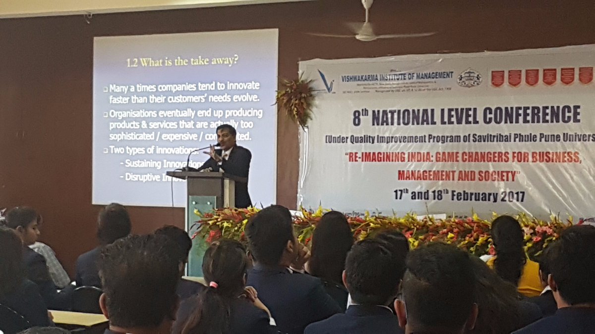 vim_live's tweet image. Companies tend to innovate faster than their Customers - Dr. Vasant Bang @asmallbang #SustainingInnovation #DisruptiveInnovation
@vim_live