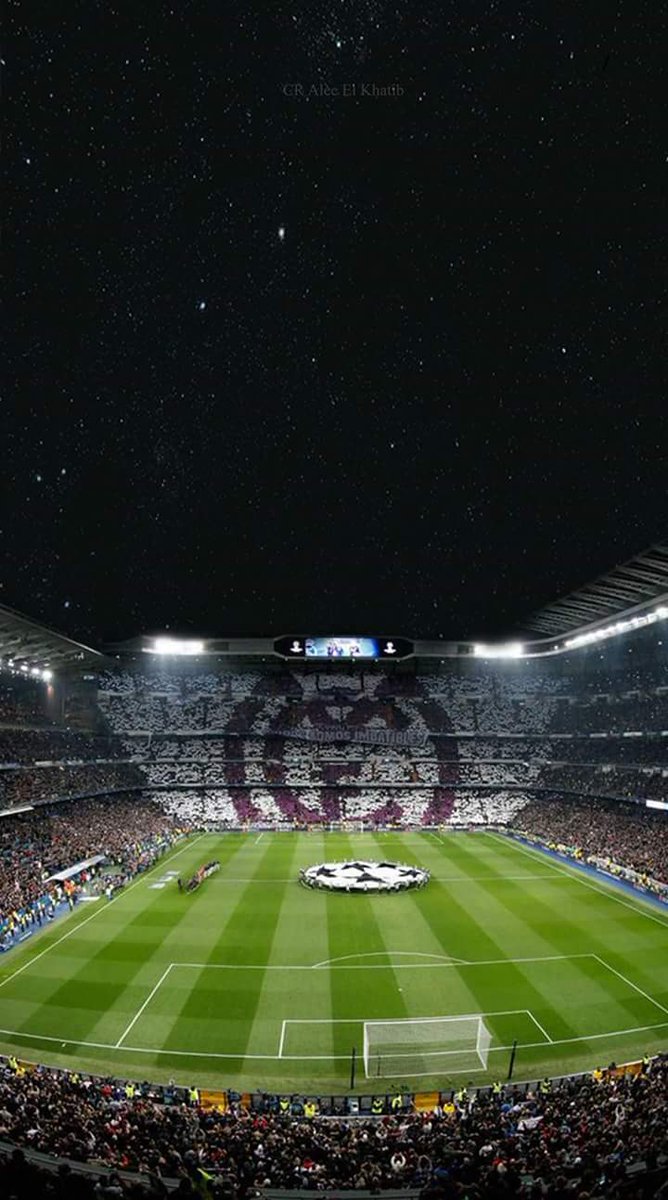Real Madrid Stadium At Night Wallpaper