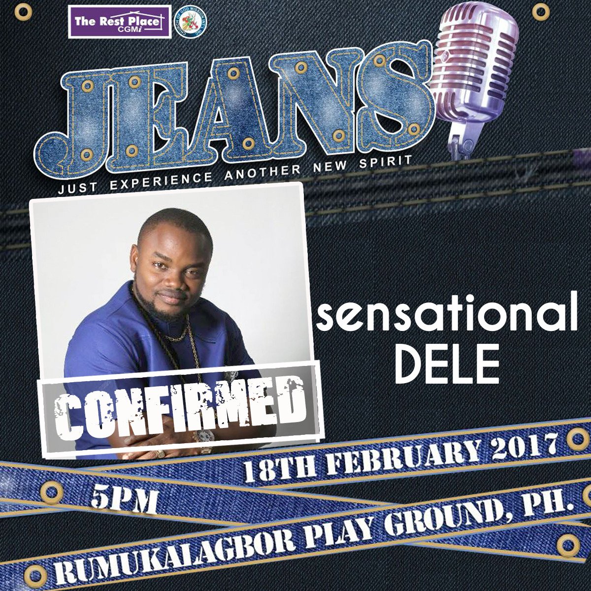 RestPlaceChurch's tweet photo. Today is D-Day. Today is #JEANS2017 with Sensational DELE, @JesusBoyNGR and other talented gospel artistes performing LIVE. Don't miss it! https://t.co/L4oZm2ARwm