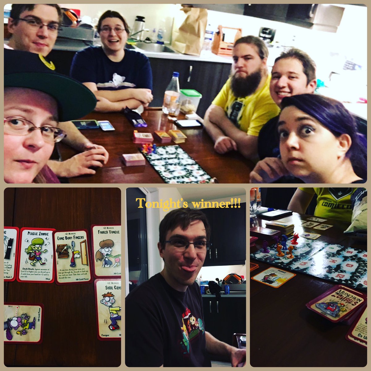 wots_qc's tweet image. Tonight&apos;s epic #Munchkin game!! @SJGames we mixed up Munchkin Zombies and Muchkin Apocalypse!! #2017Boardgamechallenge