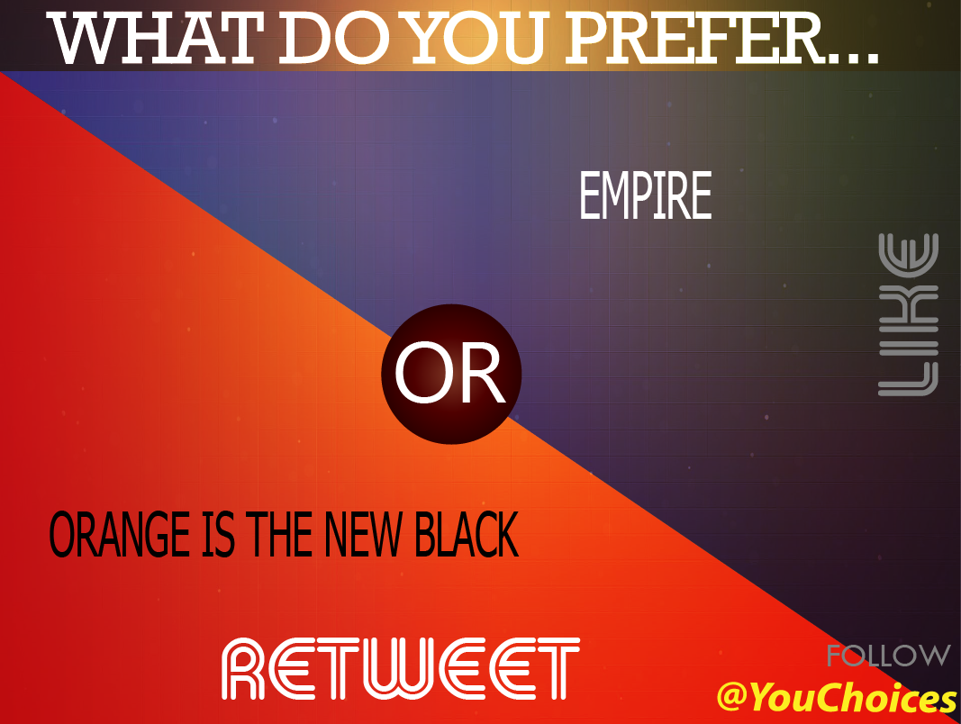 YouChoices's tweet photo. Which show? https://t.co/i4MGBzMn1E