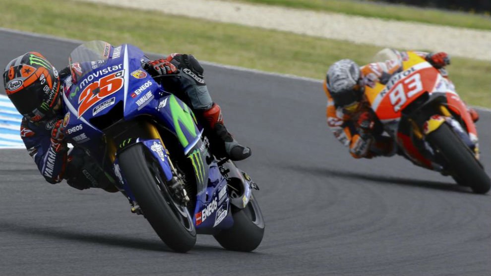 ExtraFormula1's tweet photo. Márquez-Viñales: ya hay pique #MotoGP #PhillipIslandTest https://t.co/fQtMrKRxMh
