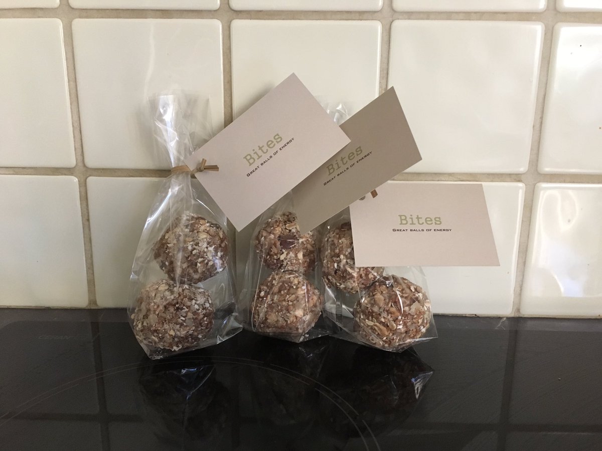 Yummy protein full Bites, available at Cycleworld today.   Peanut Butter, Banana and Chocolate chip bites.  £2 per bag