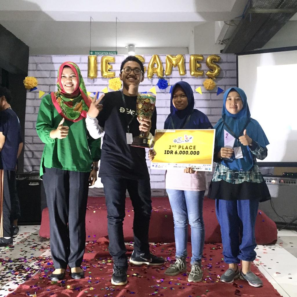 [THE WINNER]
Selamat kepada tim OM TELOLET OM 24 dari SMAN 2 MADIUN sebagai Juara 2 IE Games 12th Edition😉