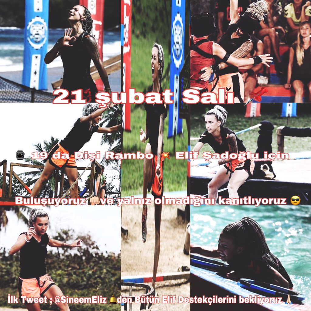 Evet zamanı geldi bütün Elif Şadoğlu destekçileri buluşuyor 21 şubat salı ⌚️19 da ilk tweet @SineemEliz den bütün Elif sevenler davetlidir 😊