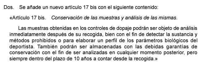 alyelmo's tweet photo. #CMA2015 en 🇪🇸 ➡ Las muestras pueden ser almacenadas y reanalizadas dentro de un plazo de 10 años, que es el nuevo periodo de prescripción. https://t.co/X1GK3lafv6