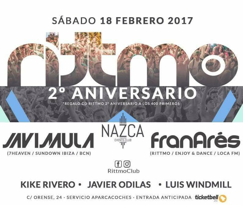 franaresdj's tweet photo. Llego el día!!! Segundo aniversario de #Rittmo !!! https://t.co/IBANdfUTgr