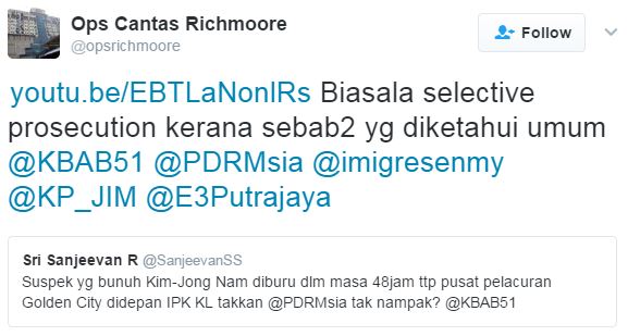 HujaaDevi's tweet photo. ni lg1 sekor @opsrichmoore sembag kencang dlm twitter mgkn ko xpernah pegi sekolah kot @PDRMsia @KBAB51 https://t.co/6HCT1AY9FB