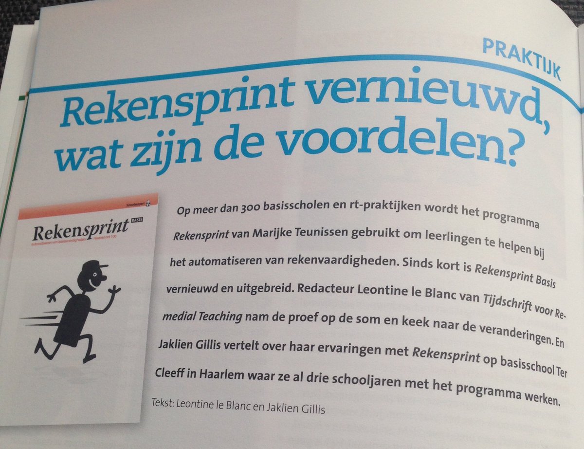 Ik mocht de nieuwe versie van Rekensprint basis en Profieltoets Rekenen van Bareka uitproberen. Lees mijn bevindingen in <a href="/TijdschriftRT/">Tijdschrift voor RT</a> !