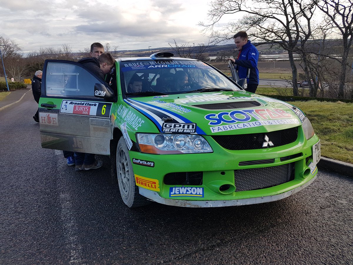 SRC_Rally's tweet photo. B McCombie SS1: "Not enough snow in there! A good run and using all the road so happy enough." https://t.co/7IInEHdR8D